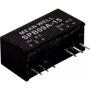 maitinimo adapteris Mean Well SPB09B-05, 9 W, įėjimas 18–36 V, išėjimas 5 V, RoHS, 24 mm gylis, 5 g