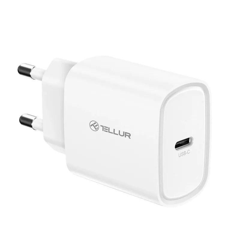 Sieninis įkroviklis Tellur TLL151421 20W USB-C PD greitas įkrovimas telefonams ir planšetėms
