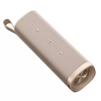 Nešiojamasis stereofoninis garsiakalbis Xiaomi Sound Outdoor 30 W, Bluetooth / laidinis, smėlio spalvos, 60–20000 Hz, 25 m diapazonas