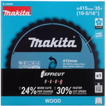 “Makita E-24848” pjūklo diskas EFFICUT akumuliatoriniam diskiniam pjūklui HS013G, pjovimo plotis 2,30 (E-24848)