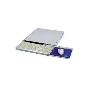 APRA apraNET - stovo klaviatūros lentyna - šviesiai pilka, RAL 7035 - 1U - 48,3 cm (19)