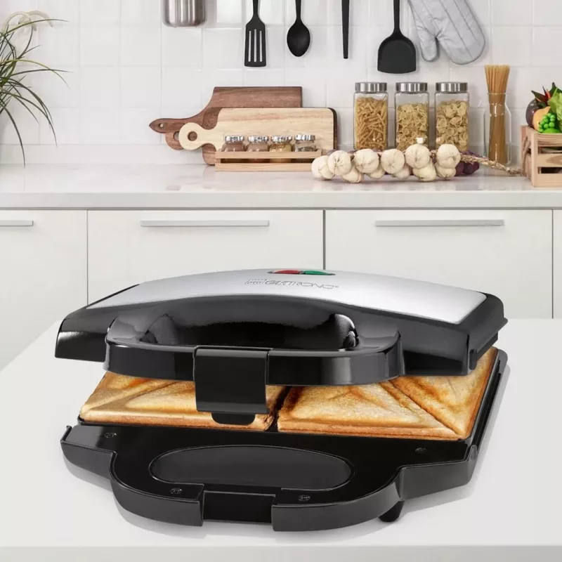 Clatronic ST 3778 sumuštinių keptuvė 750 W Juoda, nerūdijantis plienas