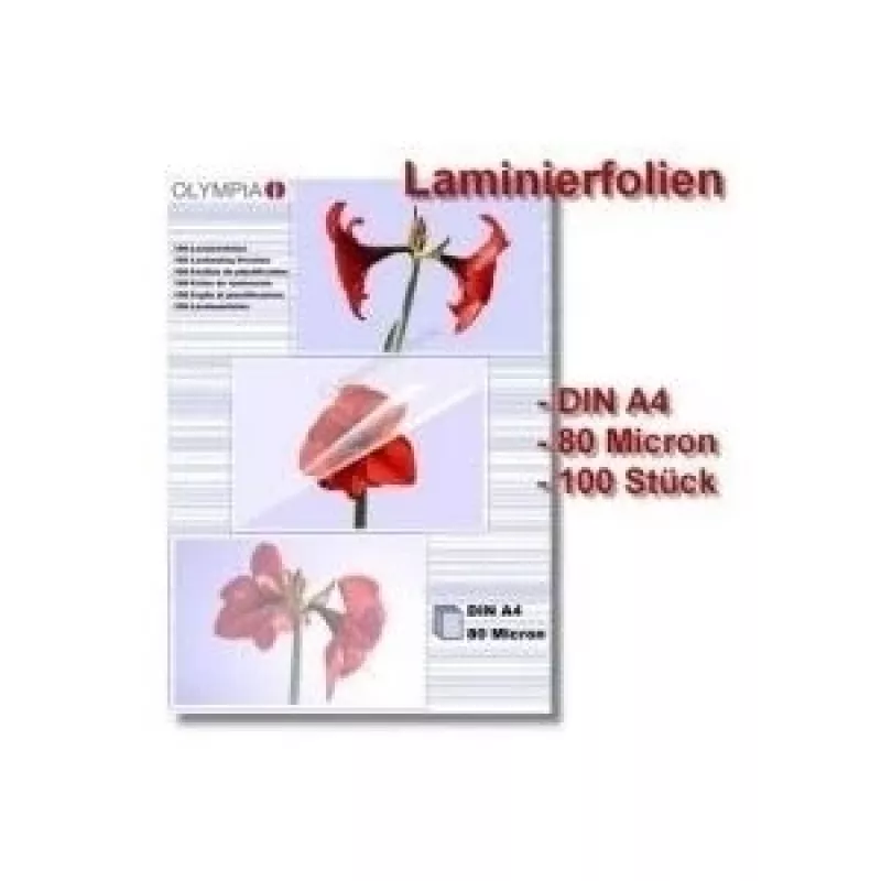 Laminavimo plėvelė Olympia 1x100 DIN A4 80 mikronų