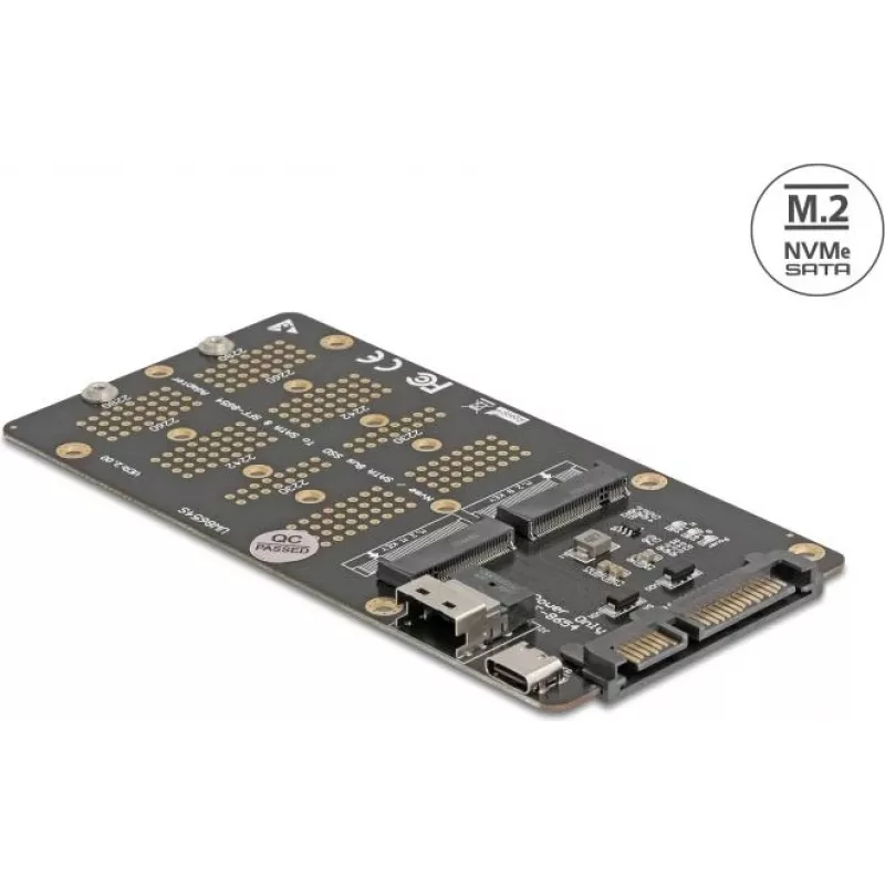 DELOCK keitiklis M.2 Key M NVMe SSD į SFF-8654 ir M.2 Key B (modelis 64355)