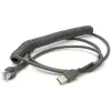 Honeywell USB kabelis, spiralinis, ilgis: 2,9 m, spalva: juoda, skirtas Voyager/Fusion/Focus (53-53235-N-3)