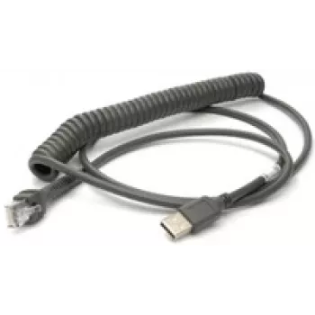 Honeywell USB kabelis, spiralinis, ilgis: 2,9 m, spalva: juoda, skirtas Voyager/Fusion/Focus (53-53235-N-3)