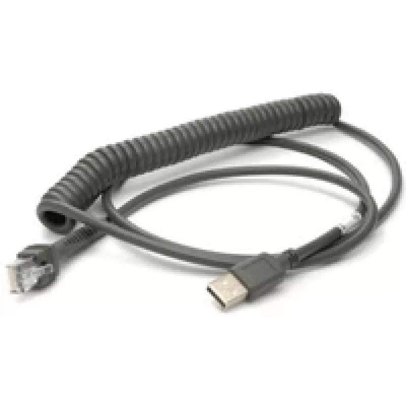 Honeywell USB kabelis, spiralinis, ilgis: 2,9 m, spalva: juoda, skirtas Voyager/Fusion/Focus (53-53235-N-3)
