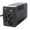 Qoltec Monolith nepertraukiamo maitinimo šaltinis (UPS) Dvigubos konversijos (Online) 0,45 kVA 240 W 2 AC lizdai