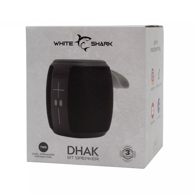 Nešiojamasis garsiakalbis White Shark GBT-888 Dhak Juoda