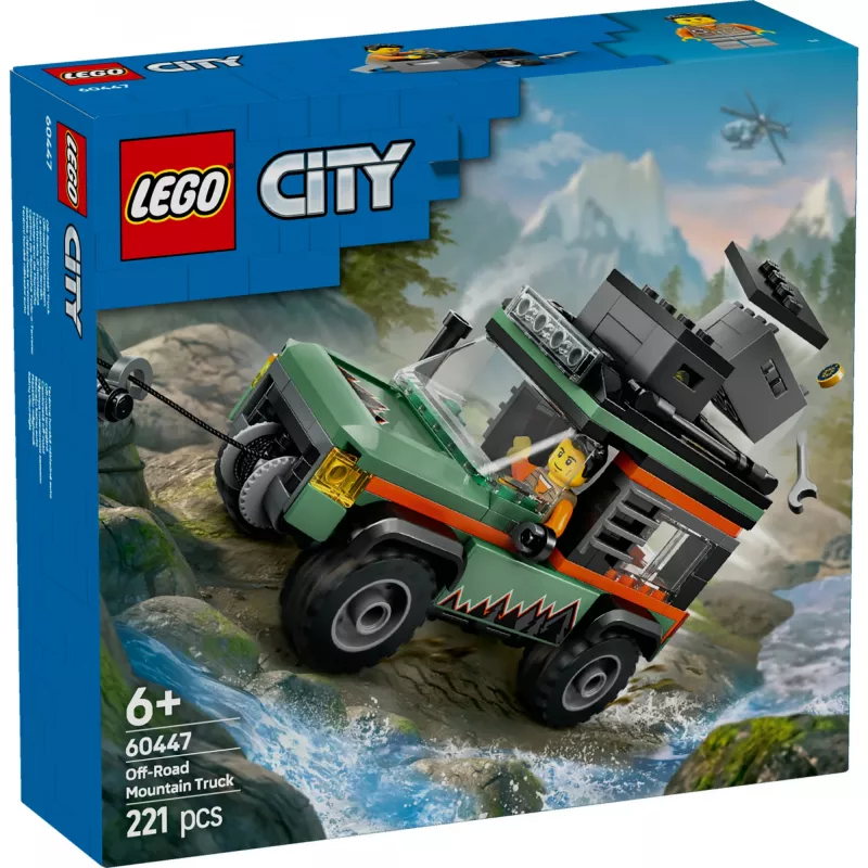 LEGO City Offroad visureigis 4x4 konstravimo rinkinys 60447 — 221 detalė, 1 minifigūrėlė, nuo 6 metų
