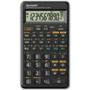 Sharp EL-501T kišeninis mokslinis skaičiuotuvas, juodos ir baltos spalvos