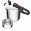 Slėginis virimo indas Tefal Secure 8 L – viryklės tipo slėgio puodas, 8 litrų talpa, saugos dangtis