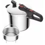 Slėginis virimo indas Tefal Secure 8 L – viryklės tipo slėgio puodas, 8 litrų talpa, saugos dangtis