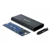 “Delock” – atmintinės korpusas – M.2 – M.2 NVMe kortelė – USB 3.1 (2 kartos) – juodas (42614)