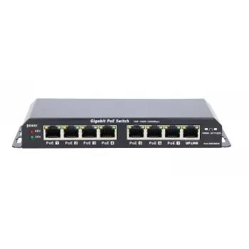 Extralink PoE komutatorius KRATOS 7x Gigabit PoE, 1x Uplink RJ45, maitinimo šaltinis 24V 2.5A, 60W