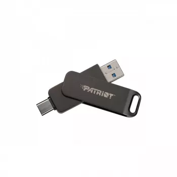Flashdrive PATRIOT Rage R550 256GB 100 MB/S USB A+C pasukama konstrukcija (PE256GR550DSAD) juoda