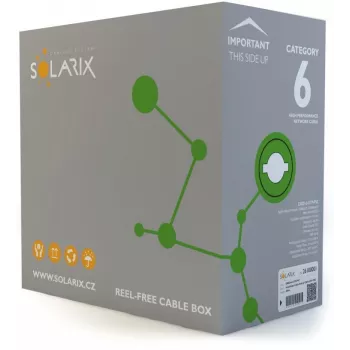 Solarix CAT6 UTP PVC Eca montavimo kabelis 305 m
