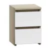 Topeshop M2 SONOMA MIX nightstand/Naktinis staliukas 2 stalčius(s) ąžuolas, baltas