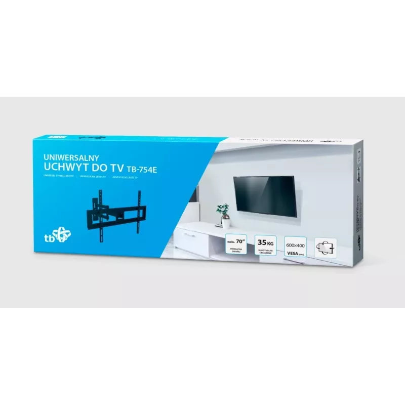 TV sieninis laikiklis TB-754E 37-70 colių, maks. 35 kg, VESA 600x400