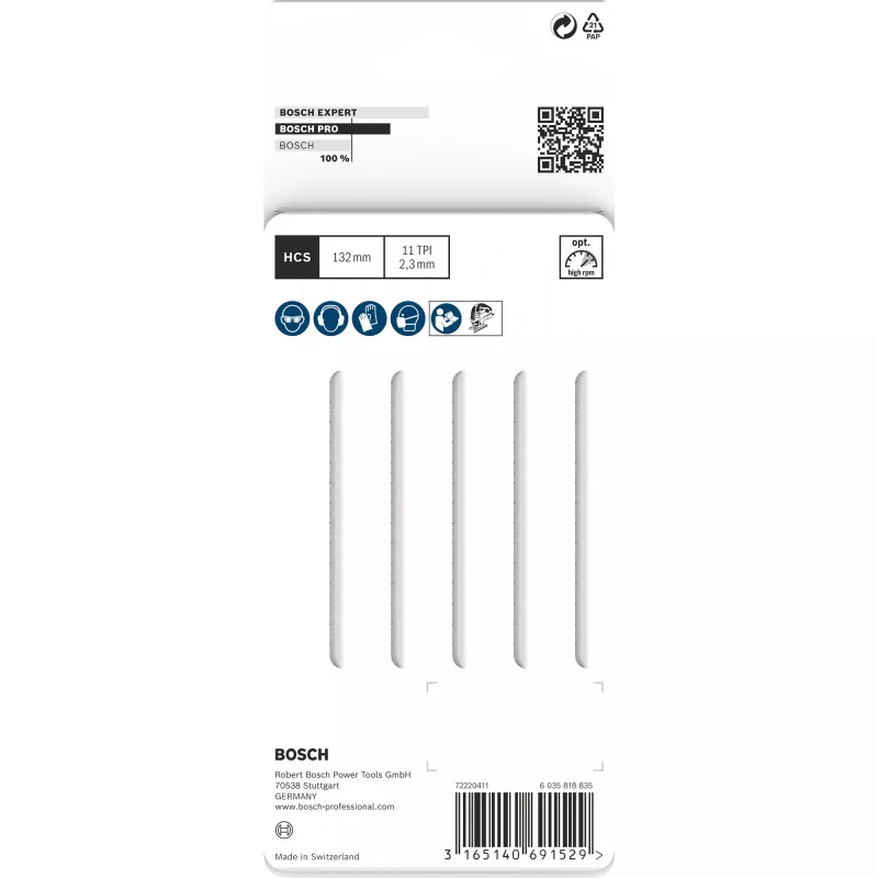 Bosch T 302 H pjūklo geležtė vamzdžiams, plastikui, profiliams, 2,3 mm dantų tarpas