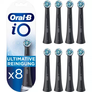 Pakaitinės dantų šepetėlių galvutės Oral-B IOUR8BK 8 vnt., juodos
