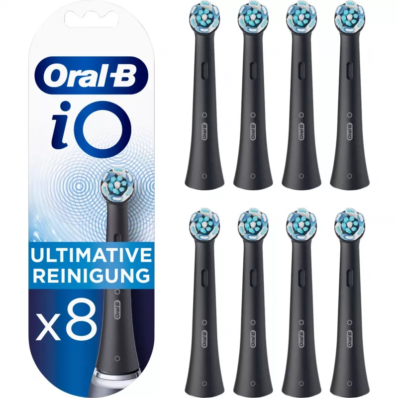 Pakaitinės dantų šepetėlių galvutės Oral-B IOUR8BK 8 vnt., juodos
