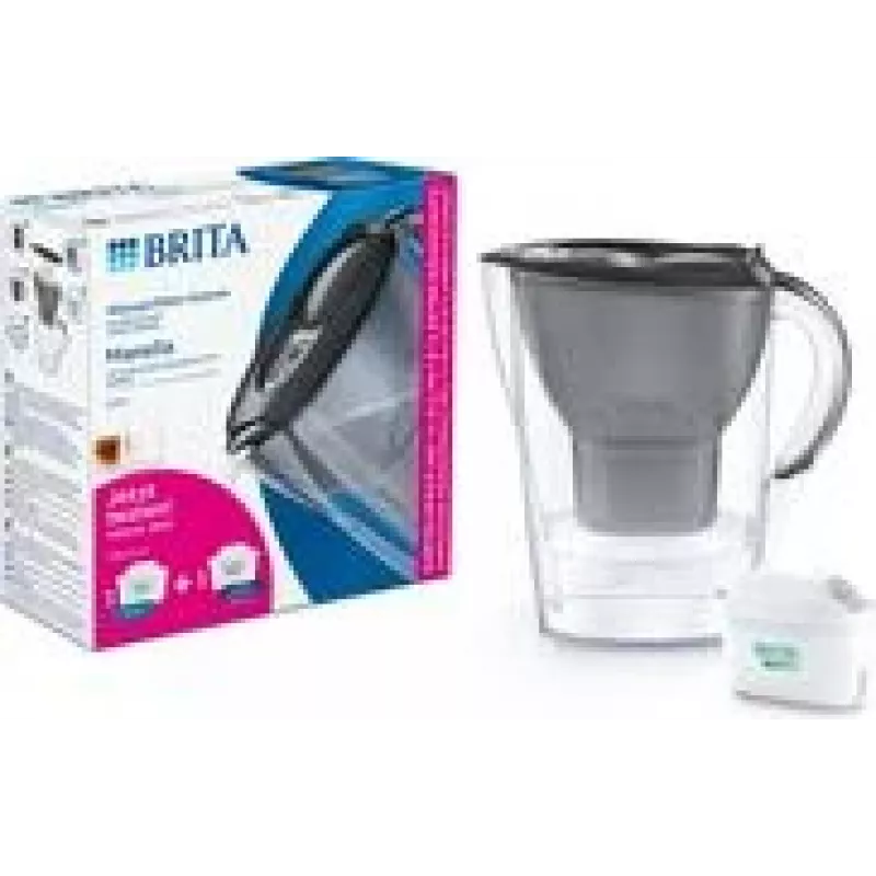 Vandens filtro ąsotis BRITA Marella Graphite su 1 ALL-in-1 kasetė ir 1 Extra Lime kasetė