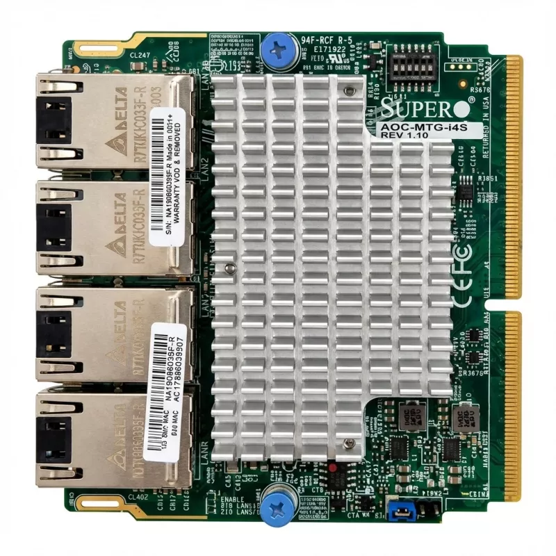 Super Micro Supermicro AOC-MTG-i4S - tinklo adapteris - 10 Gigabit SFP+ x 4 (AOC-MTG-I4S-O)