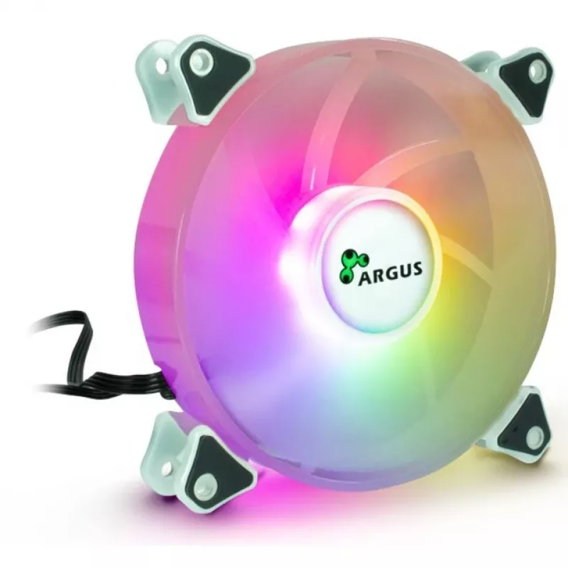 INTER-TECH Argus RGB ventiliatorių rinkinys RS-06 120mm 3 vnt. baltas ARGB su valdikliu