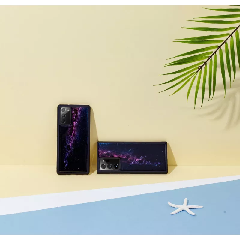 Apsauginis telefono dėklas iKins, skirtas Samsung Galaxy Note 20 — Paukščių Tako juoda