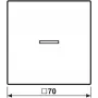 1‑vietis mygtukas JUNG HOME BT LS 17101 WW, jung — baltas