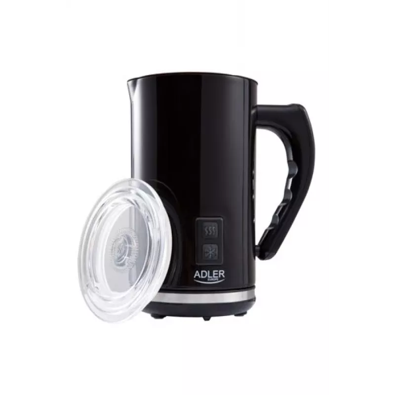 Automatinis pieno putotuvas / šildytuvas Adler AD 4478 — nerūdijančio plieno dubuo, 240 ml talpa, 500 W, karštas ir šaltas