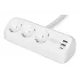 Maitinimo šakotuvas DIGITUS 3 lizdų su 2×USB-A ir 1×USB-C, 3 kintamosios srovės lizdai E/F tipo, 1,5 m laidas, baltas