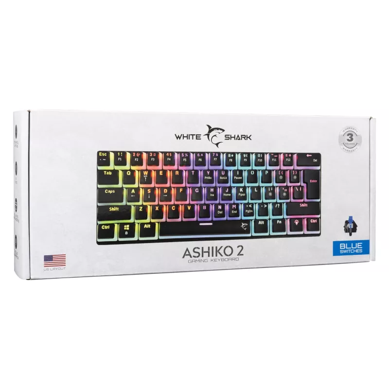 White Shark GK-2202 Ashiko 2 Juoda/Mėlyna US