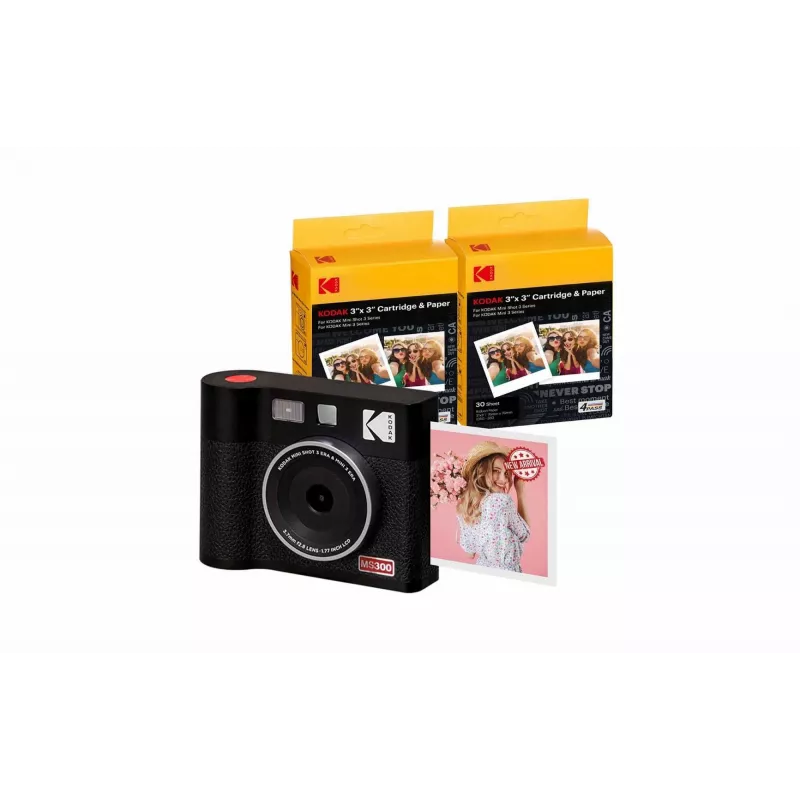 Momentinė kamera Kodak Mini Shot 3 Era — juoda, 4Pass spausdinimo technologija