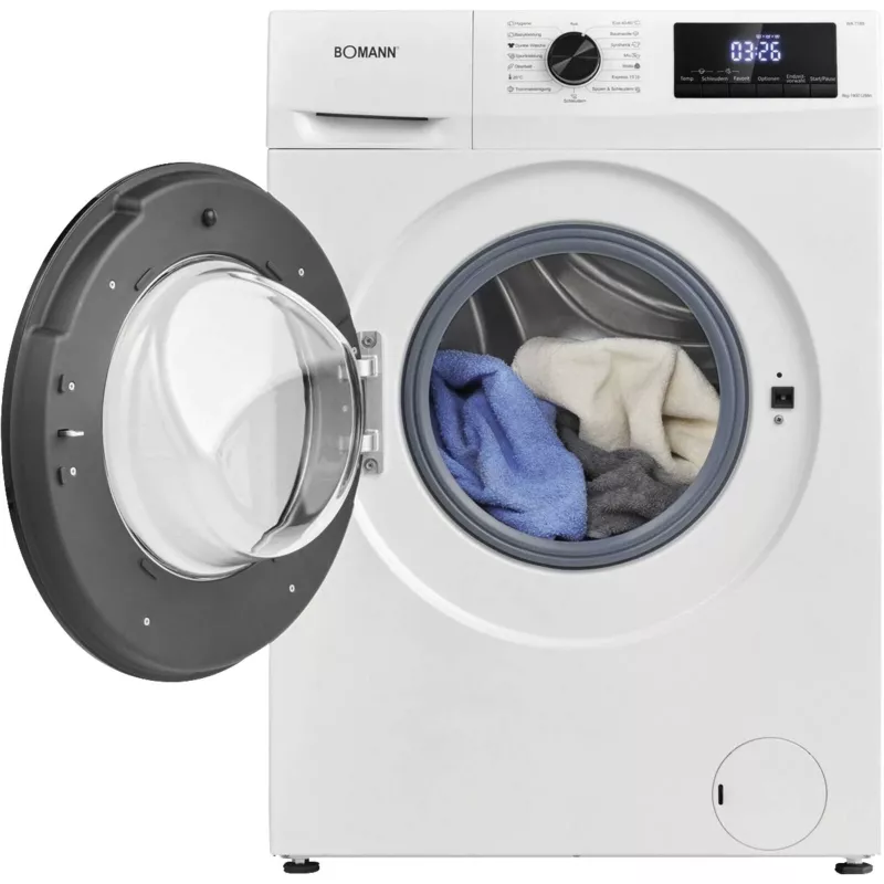 Priekinio įkrovimo skalbimo mašina BOMANN WA7175 — 7 kg, 1400 aps./min., A energijos klasė, balta