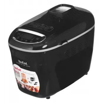 Duonos kepimo mašina Tefal PF611838 — 1600 W, 1,5 kg talpa, 19 programų, lietiminis valdymas, juoda