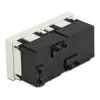 Sieninis lizdas DELOCK 81423 — CEE 7/3, 16 A, 250 V, balta, ABS/PC, 45×90 mm