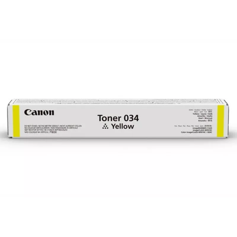 Canon 034 dažų kasetė 1 vnt. Originali Geltona