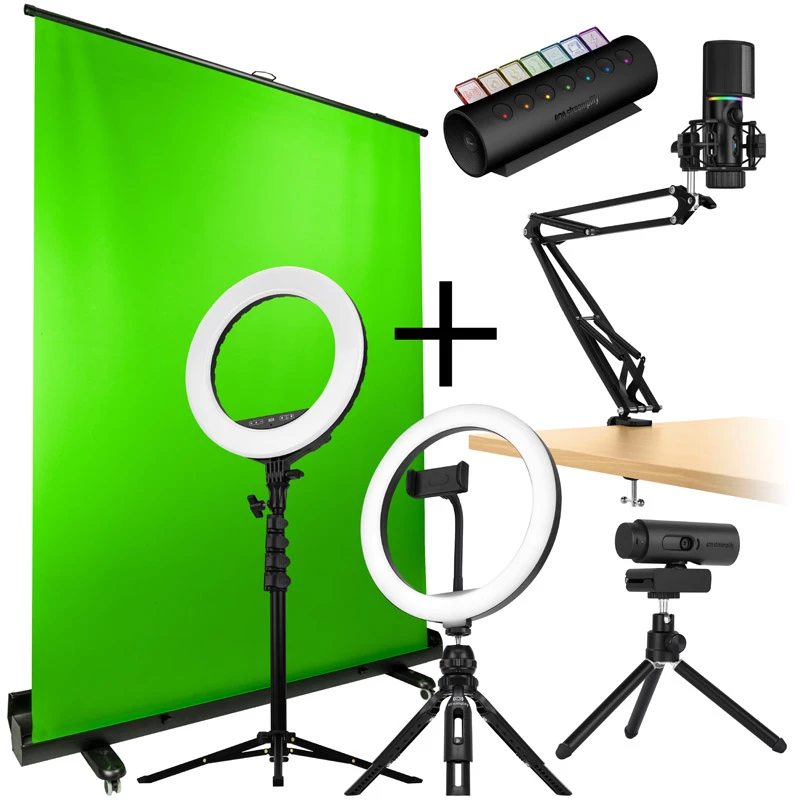 Streamplify Streaming complete bundle V2 - CAM, MIC, Light 10, Light 14, SCREEN LIFT, HUB CTRL7