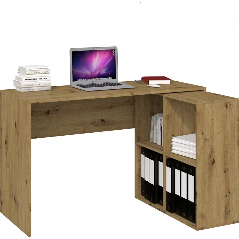 Kompiuterinio stalo viršus top e shop BIURKO PLUS ARTISAN, tiesus stačiakampis viršus, medžio drožlių plokštė, 1200×500×760 mm, ąžuolo spalva