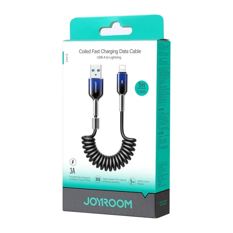 USB-A į Lightning laidas Joyroom S-A43 1,5 m Juodas