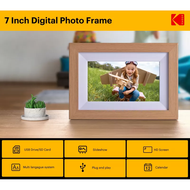 Kodak 7 skaitmeninis nuotraukų rėmelis Wi-Fi RCF-702W