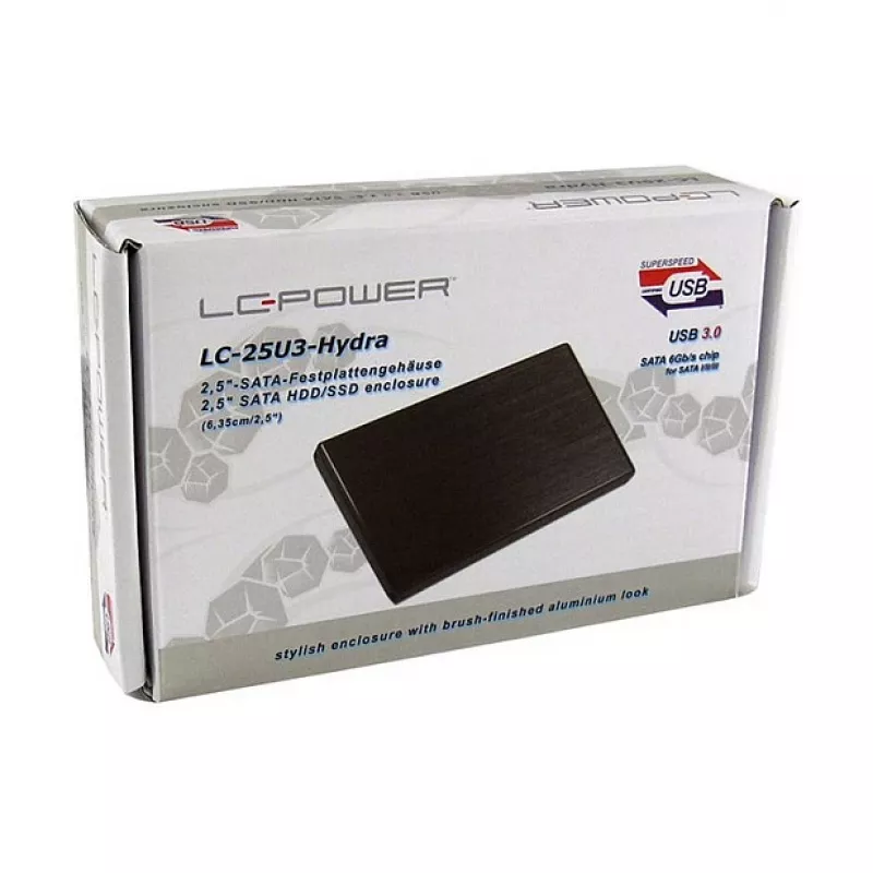 HDD korpusas LC-Power LC-25U3-Hydra Juodas 2,5 col.