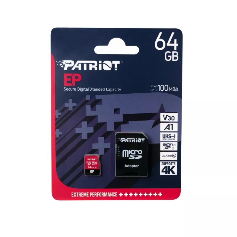 Patriot Memory PEF64GEP31MCX atminties kortelė 64 GB MicroSDXC Class 10