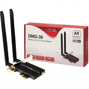 Vidinė WLAN Bluetooth kortelė Inter-Tech DMG-36 5400 Mbit/s Wi-Fi 6