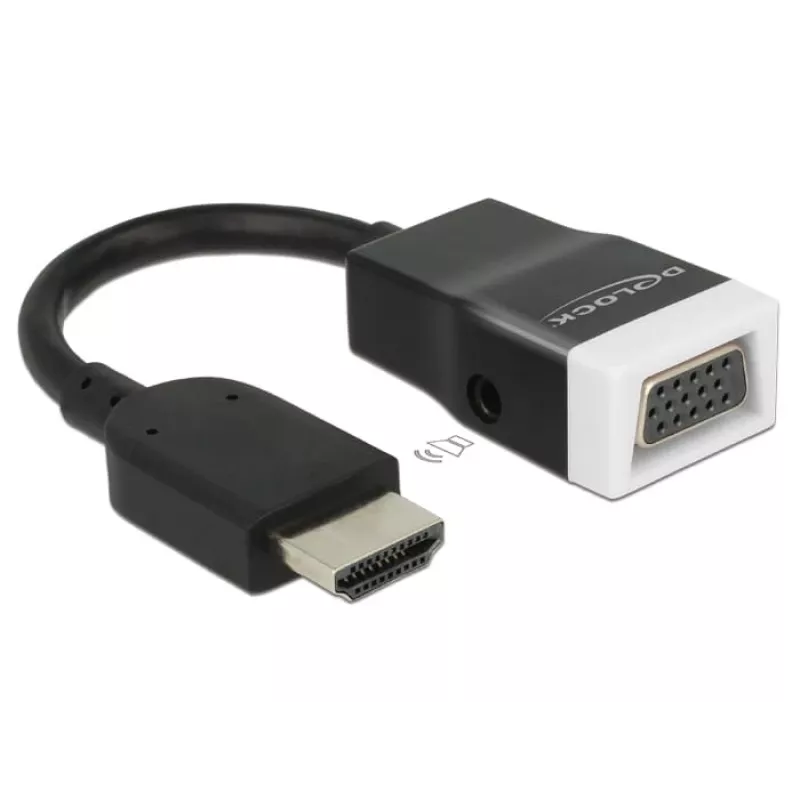 Vaizdo kabelio adapteris HDMI Type A VGA D-Sub + 3,5 mm DeLOCK 65587