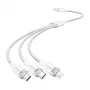 USB 2.0 A į 3-in-1 6A laidas Vention CTRWG 1,5 m baltas