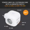 Maitinimo lizdų blokas QOLTEC 52548 su 3×AC lizdais ir USB prievadu