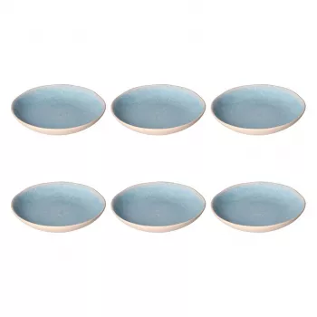 Sriubos lėkštės Rose&Tulipani Concerto Fuse Azzurro, rinkinys 6 vnt., 21 cm skersmens